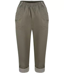 3/4 stripe thin elasticated trousers