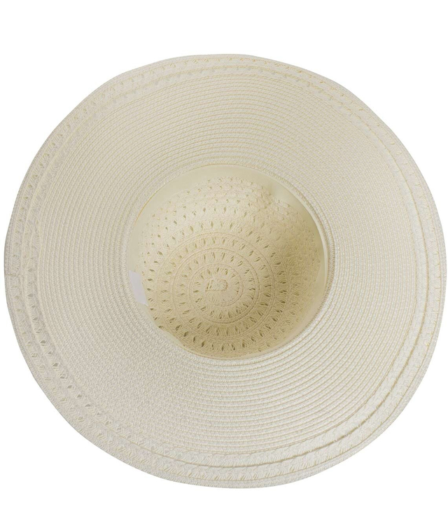 Elegant women's openwork straw hat