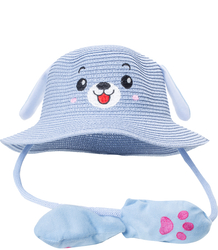 Children's hat with a dog's face and lifting ears