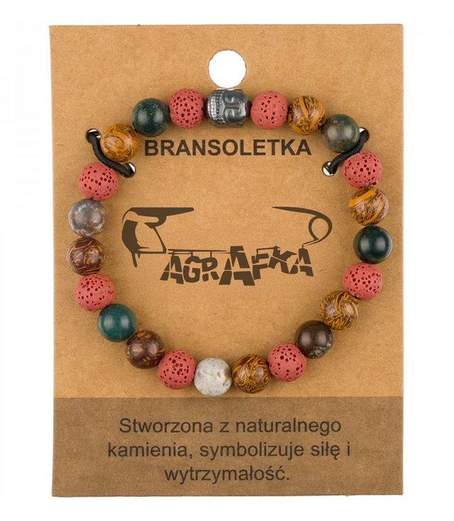 Men's bracelet with natural stones