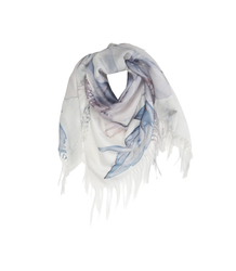 Women's scarf with floral pattern 100x100