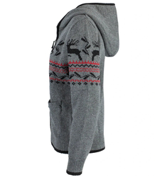 Warm women's sweater, Norwegian pattern Wool, cardigan ELZA