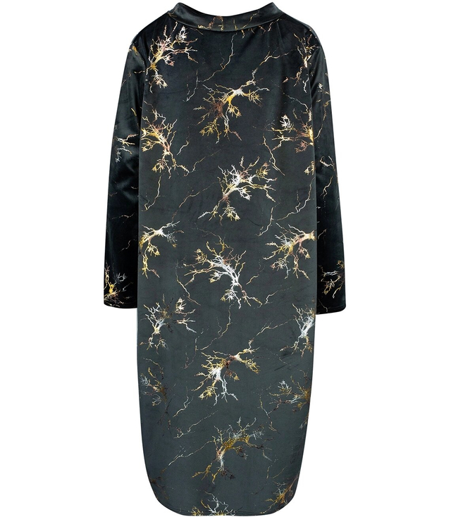 Sweatsuit velour midi oversize dress Beautiful print ANABEL