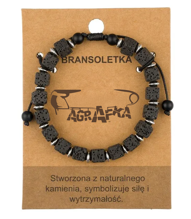 Bransoletka męska z naturalnych kamieni