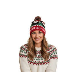 Winter Christmas hat with pom-pom - perfect for preze