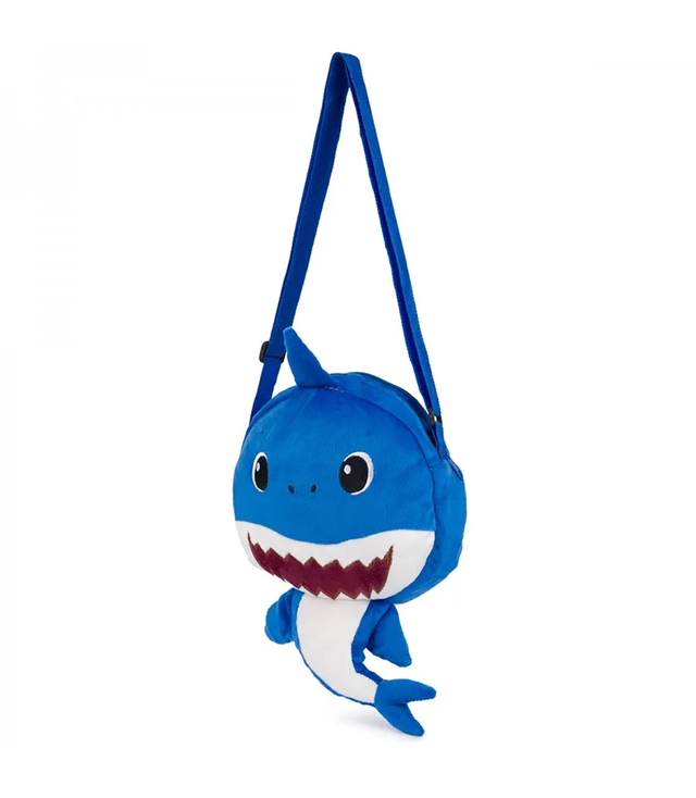 Children's plush shark-shaped handbag Adjustable strap