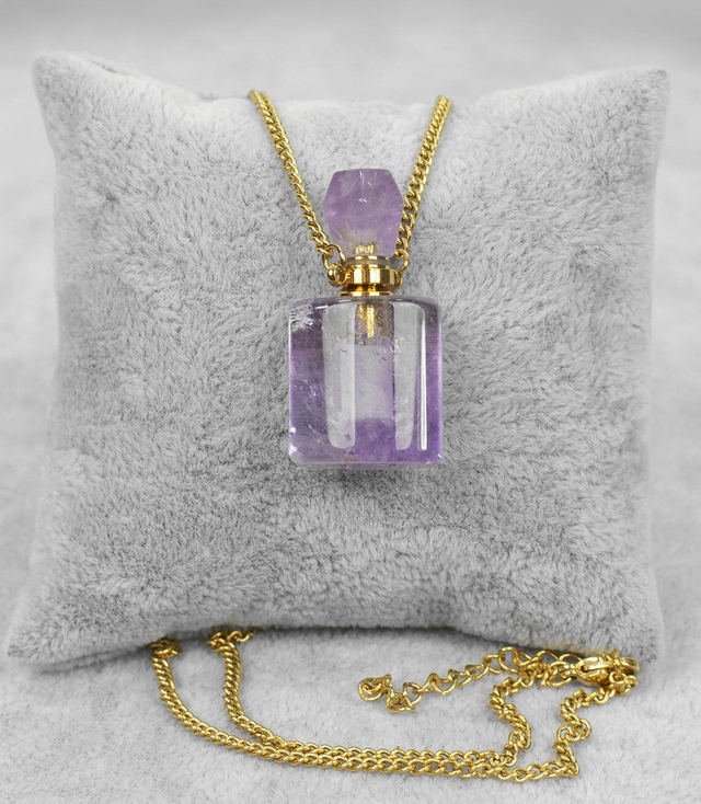 Necklace pendant perfume bottle AMETYST