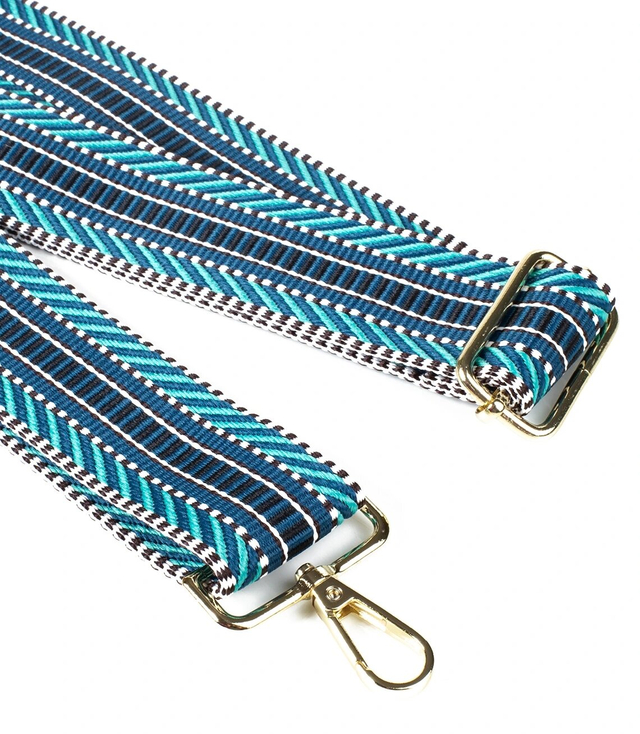 Fashionable braided wide purse strap adjustable