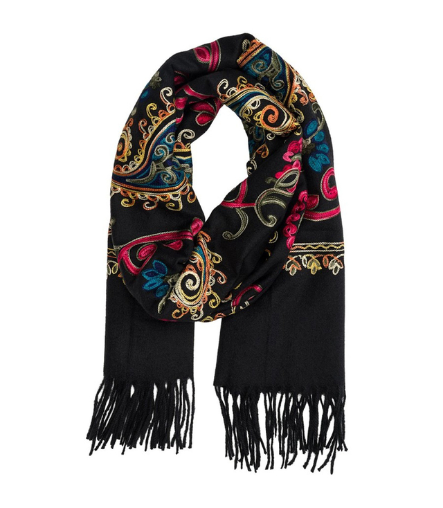 Women's scarf with floral ornament stylish