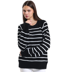 Warm women's fashionable striped sweater ANNA