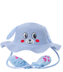 Children's hat with a dog's face and lifting ears