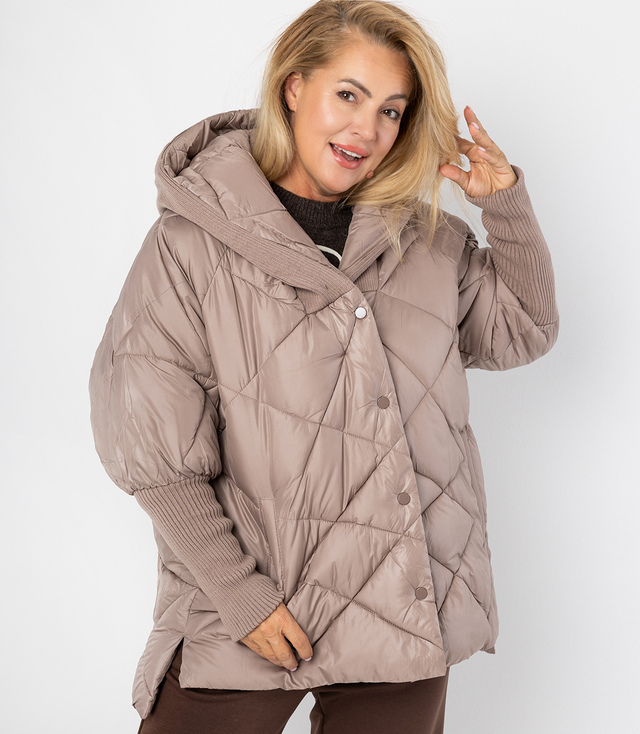 Winter jacket with decorative welts oversize DIAMOND