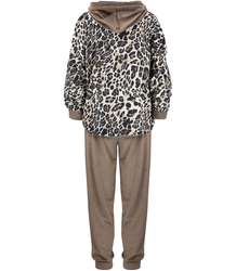 Tracksuit, pants, sweatshirt, velor set, leopard print LEA