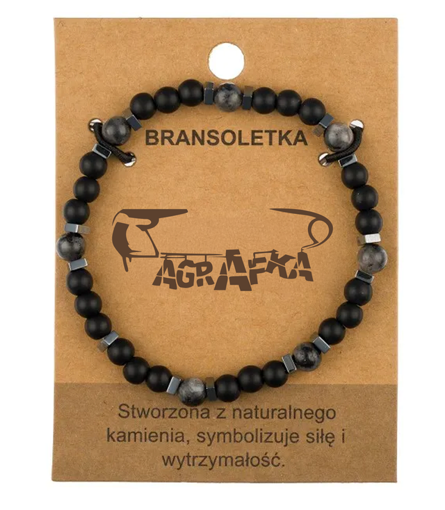 Men's bracelet with natural stones