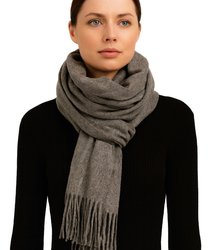 Soft large shawl with tassels uniform classic