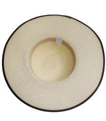 Elegant women's straw hat with a ribbon