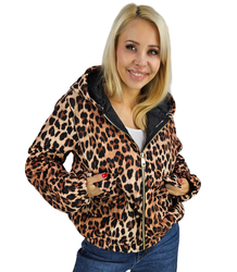 Short Bomber Jacket in Leopard Warm Transitional KATIE