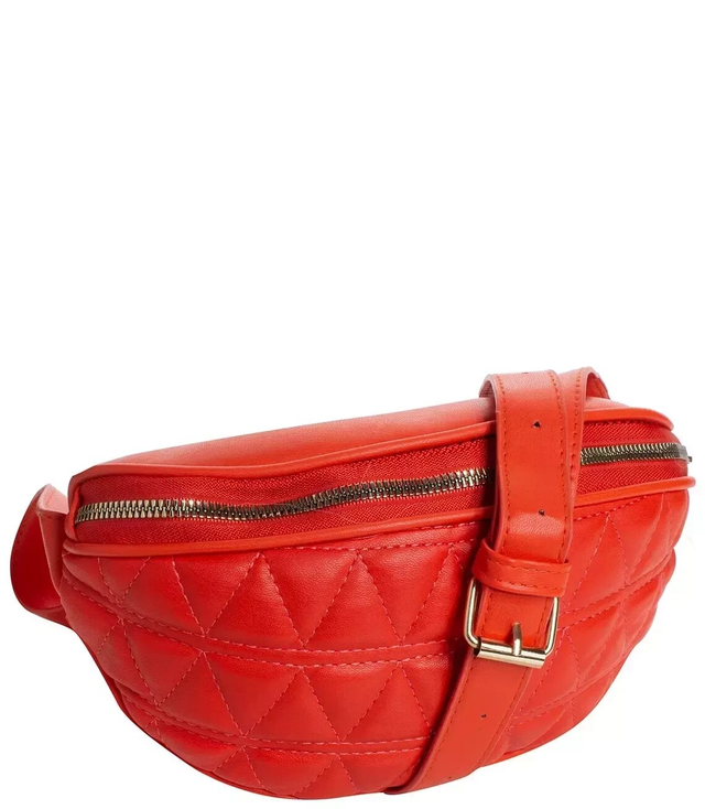 Quilted waist bag Fashionable soft eco-leather