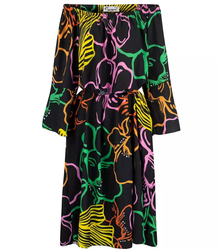 Spanish midi dress with a colorful print