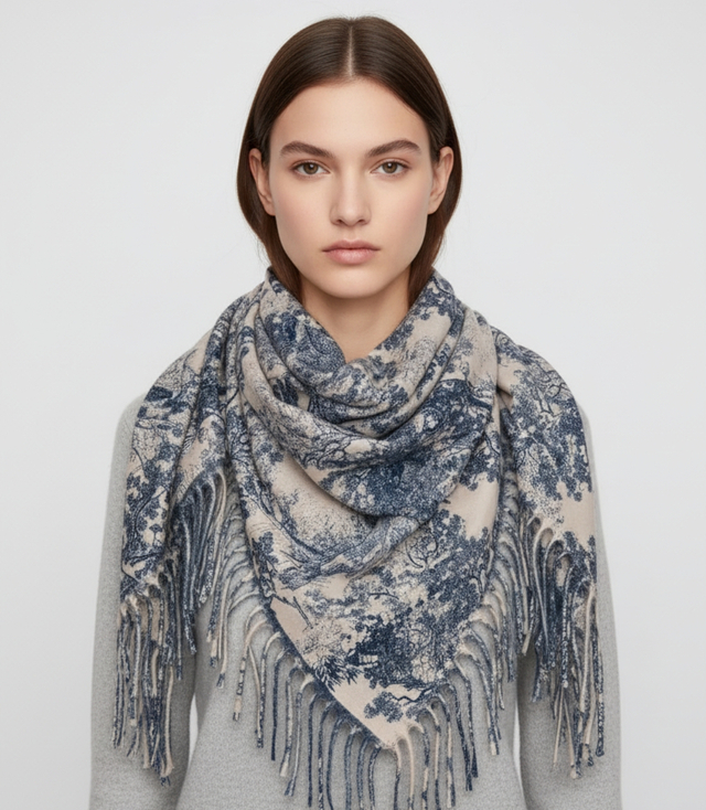 Fashionable scarf panther scarf elegant scarf with tassels