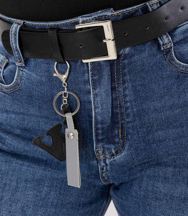 Women's banana fit jeans with belt NEL
