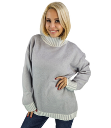 Warm and cozy women's striped sweater autumn winter KEIRA