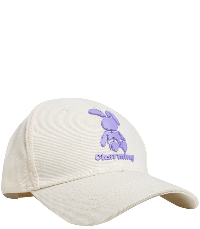 Children's baseball cap decorated with a bunny patch