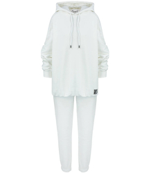 Oversize smooth cotton sports tracksuit MARGARET