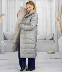 Women's long jacket double-sided quilted coatEMMA