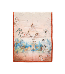 Damski wzorzysty szal w kwiatki 70x180