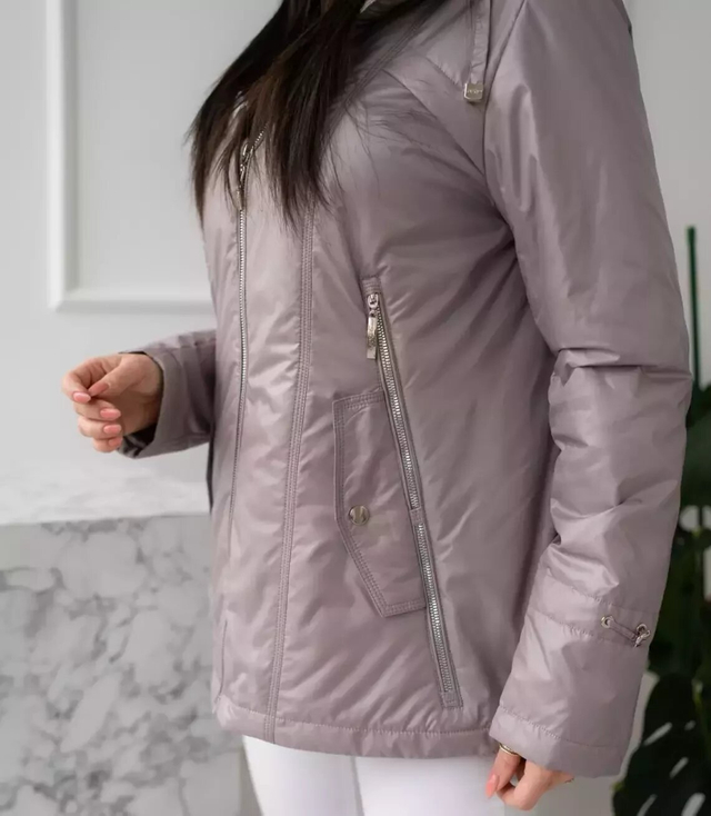 Women's transitional spring hooded jacket LUIZA