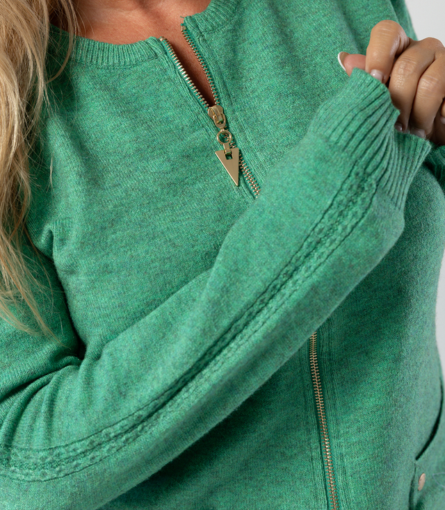 LIVIA melange knit cardigan pullover cardigan