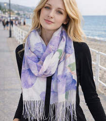 Women's floral pattern scarf 180x70