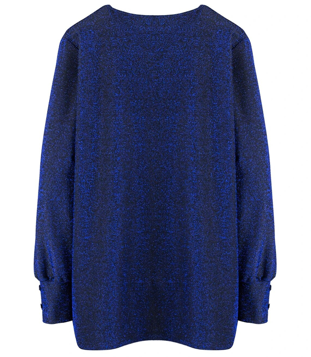 Elegant blouse with glitter, Glitter Plus Size MIRIAM