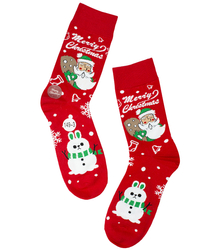 Men's Christmas socks - winter, warm, Christmas patterns