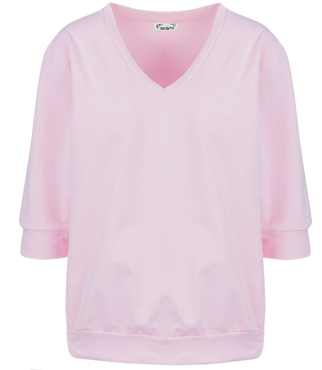 Thin cotton boxy sweatshirt neckline MINIE