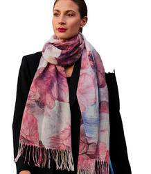 Women's floral pattern scarf 180x70