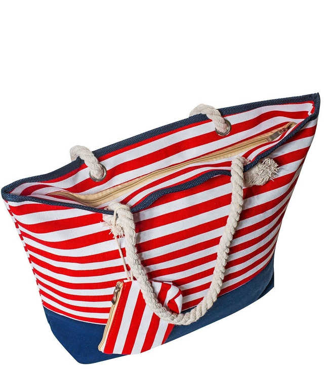 Mega large striped urban shopper beach bag