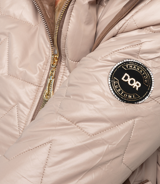 Quilted autumn winter jacket with hood MILANO
