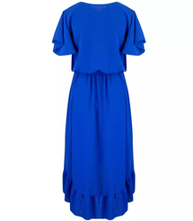 Envelope MAXI dress with Spanish frill