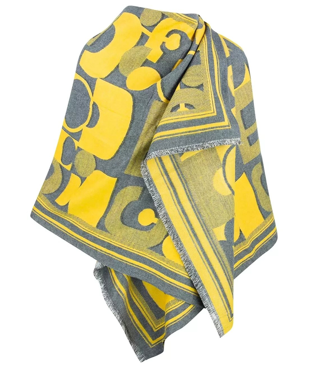 Warm scarf geometric pattern two-color scarf