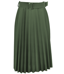 Spódnica solejka z paskiem plisowana modna Elegancka
