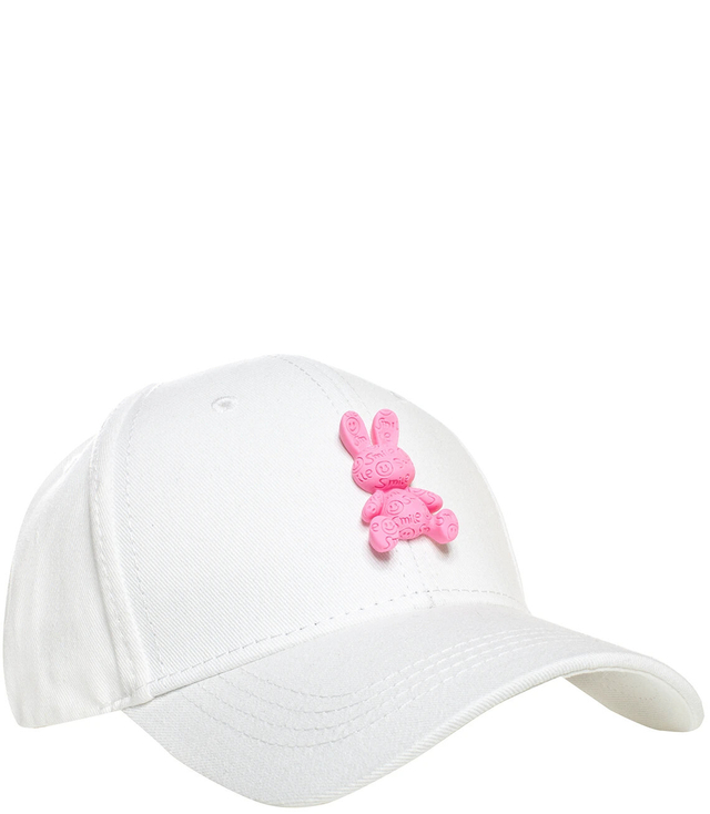 Children's baseball cap decorated with plastic bunny