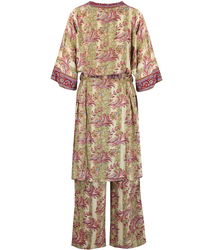 Kolorowy zestaw spodnie i kimono we wzory boho hippie etno MANDALA