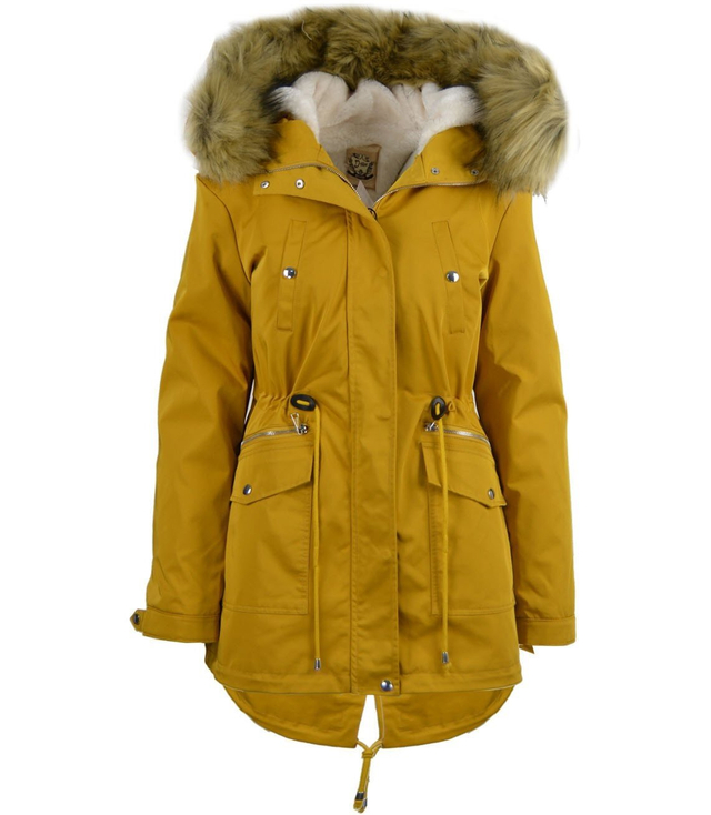 Stylowa kurtka płaszcz parka zima 2w1 miś