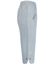 Comfortable, elastic 3/4-length trousers with an elastic band, plus size DORIS