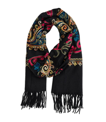 Women's scarf with floral ornament stylish