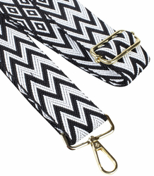 Fashionable braided wide purse strap adjustable