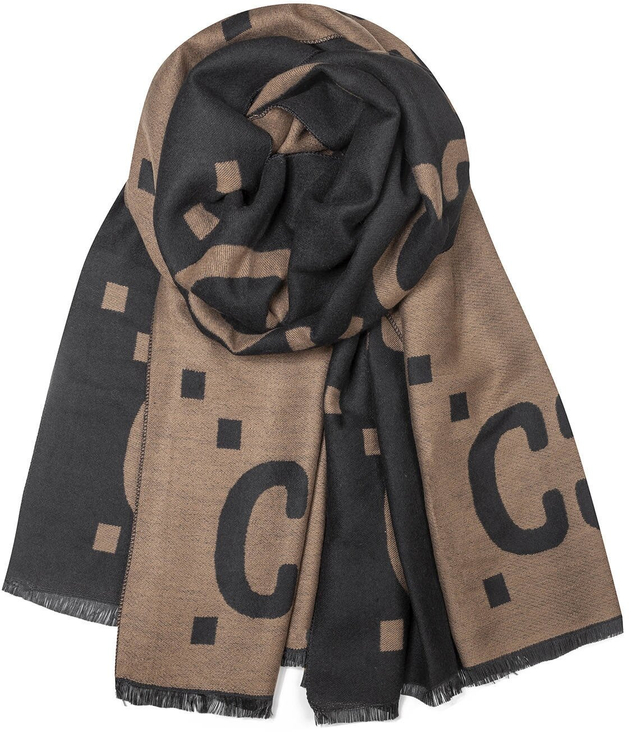 Szal szalik tkana chusta wzór CC dwustronny