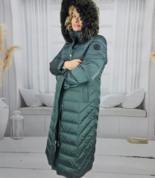 Long quilted winter warm coat with hood ARCTICA jacket